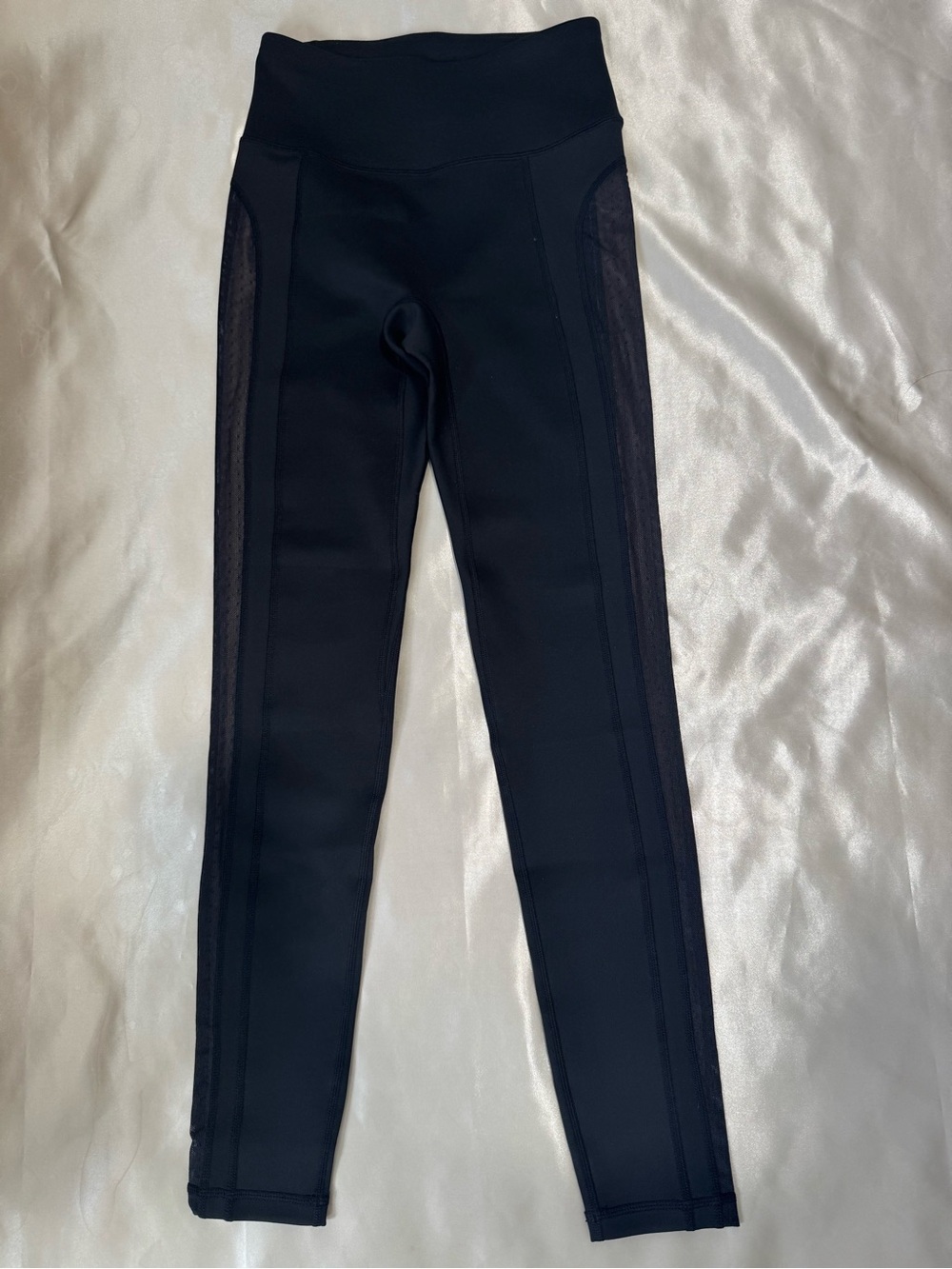 Black High-Waist Mesh Side Panel Jeggings BNWOT